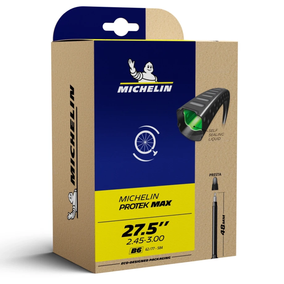 Камера Michelin, PROTEKMAX, B6, 27.5x2.45/3.00 (62/77x584), FV48