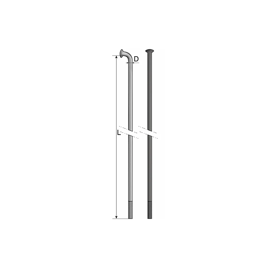 Спица MACH1, Inox Plus черная - нержавейка (10 шт)