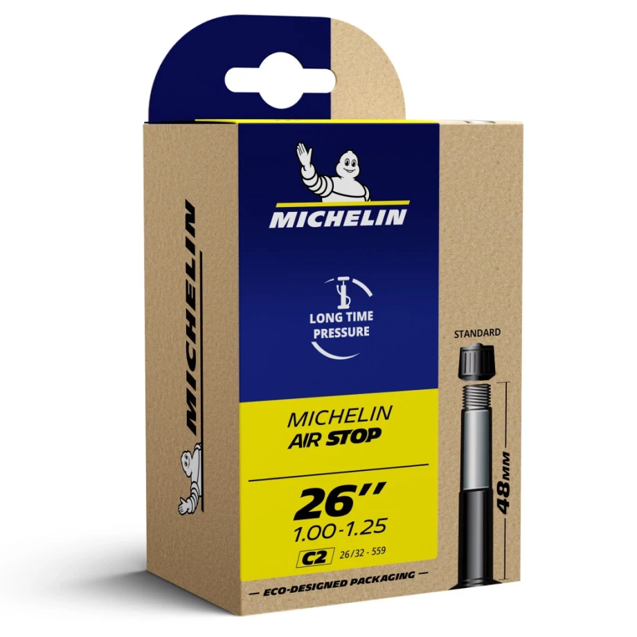 Камера Michelin, AIRSTOP, C2, 26x1.00/1.25 (26/32x559), AV48