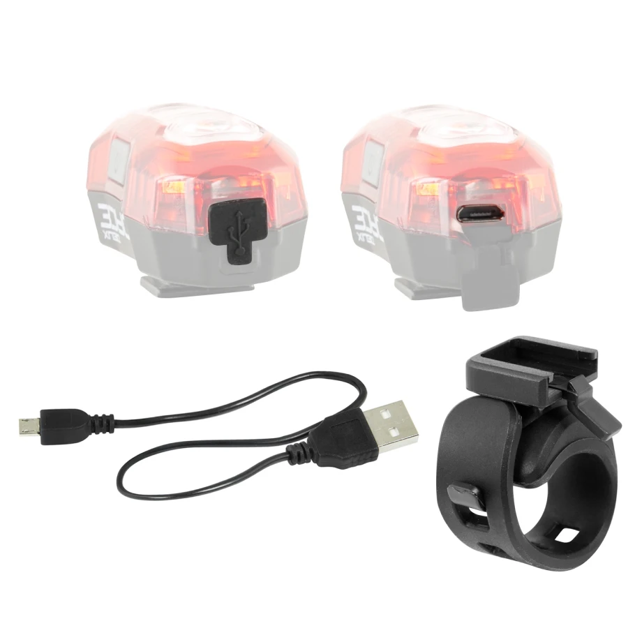 Свет задний Force, DEUX 5 LED, USB, черный