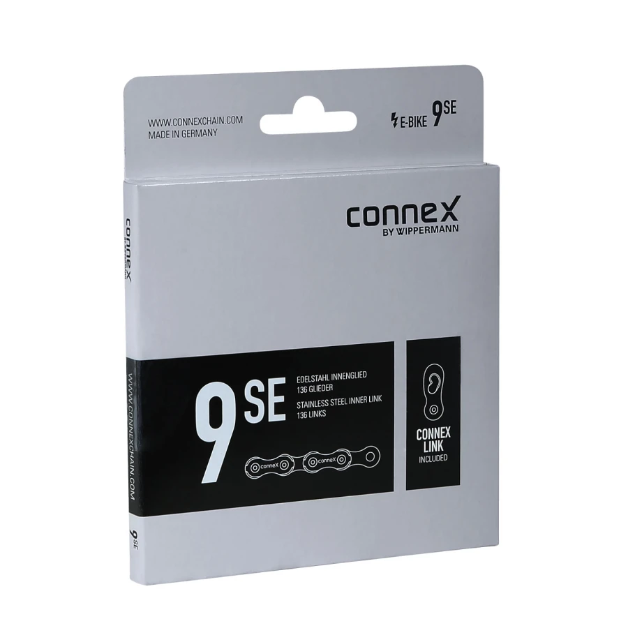 Цепь Connex, 9sE, для электровел-в, 9 скор., 1/2" x 11/128", 136 зв., серебристый