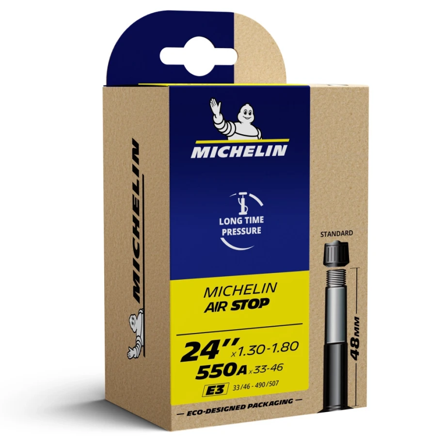 Камера Michelin, AIRSTOP, E3, 24x1.30/1.80 (33/46x490/507), AV48