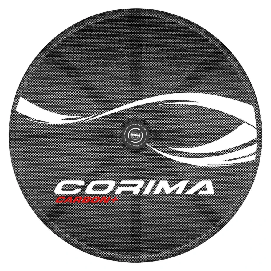 Колесо заднее Corima Disc C+, для трека, под однотрубку, подшипники Ceramic Speed, белые наклейки