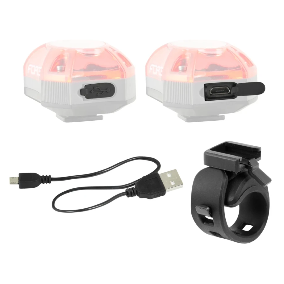 Свет задний Force, RED 60LM, 1 LED, USB