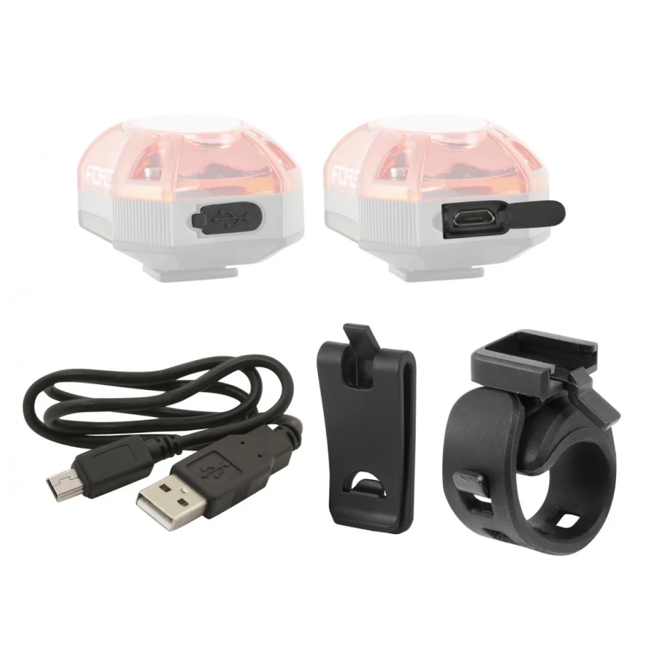 Свет задний Force, RUBY, 1 CREE LED, USB