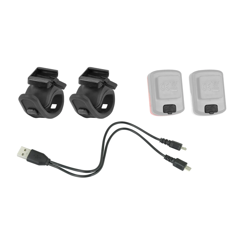 Свет комплект Force, POINT USB, передний белый + задний красный