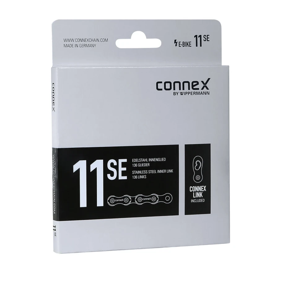 Цепь Connex, 11sE, для электровел-в, 11 скор., 1/2" x 11/128", 136 зв.,серебристый