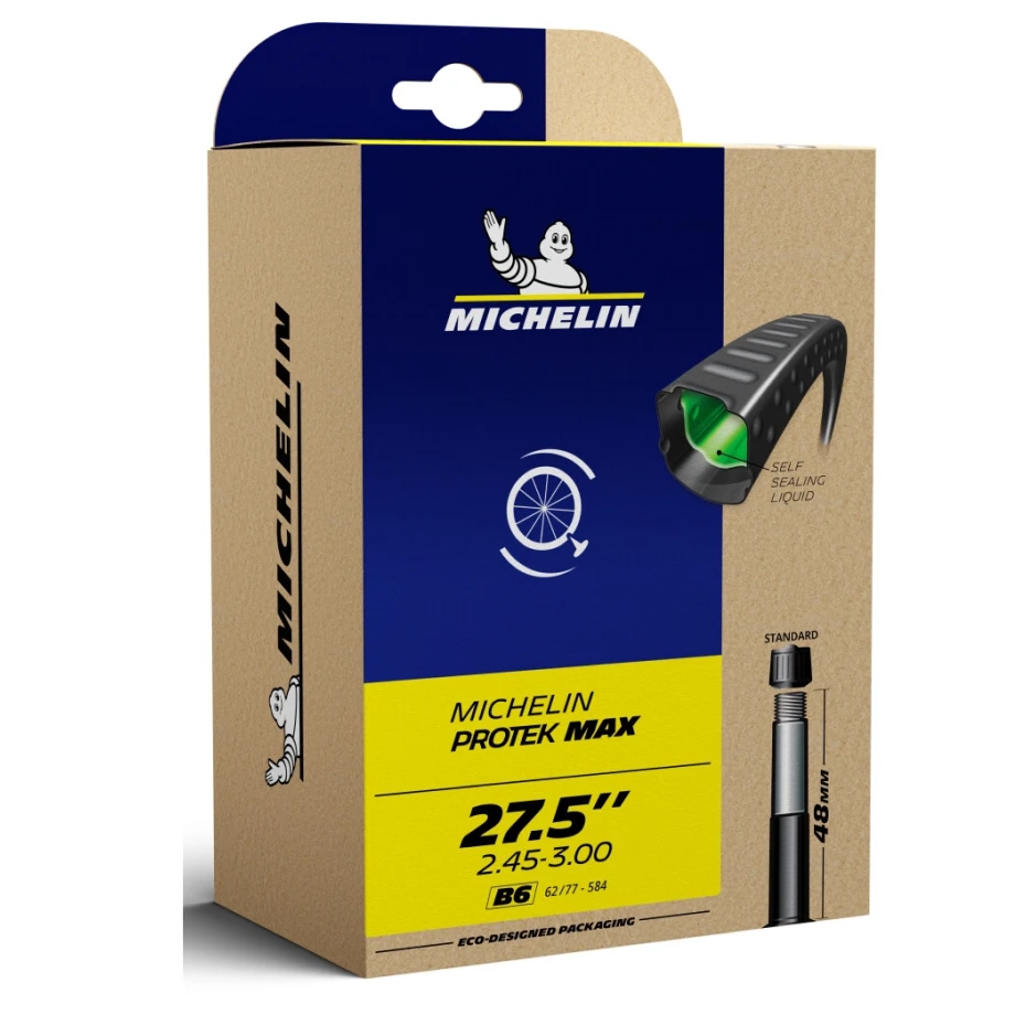 Камера Michelin, PROTEKMAX, B6, 27.5x2.45/3.00 (62/77x584), AV48